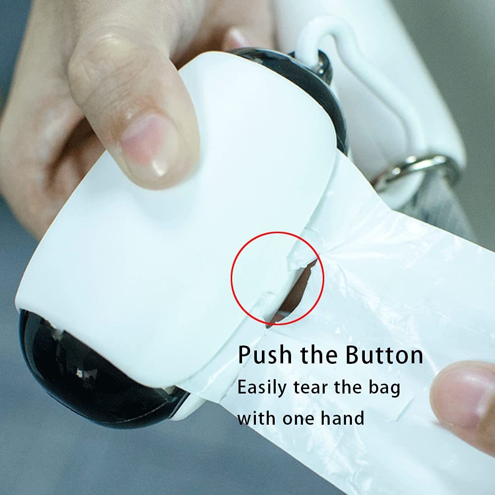 Space Capsule Dog Poop Bag Dispenser - Biodegradable Bags with Leash Attachment