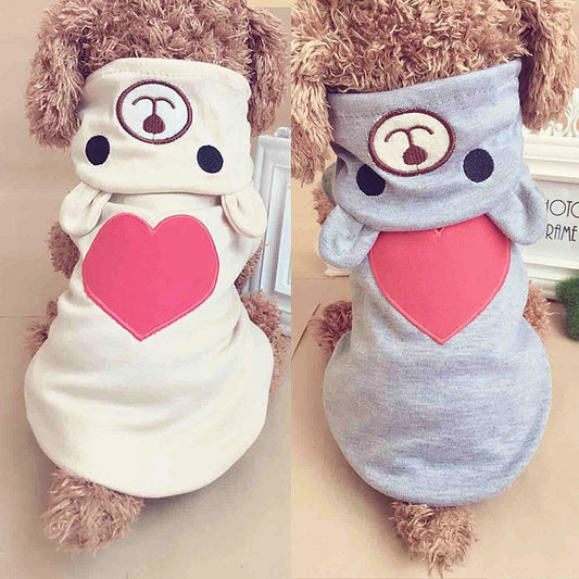 Ropa de mascotas de verano - Osos de amor transformando ropa