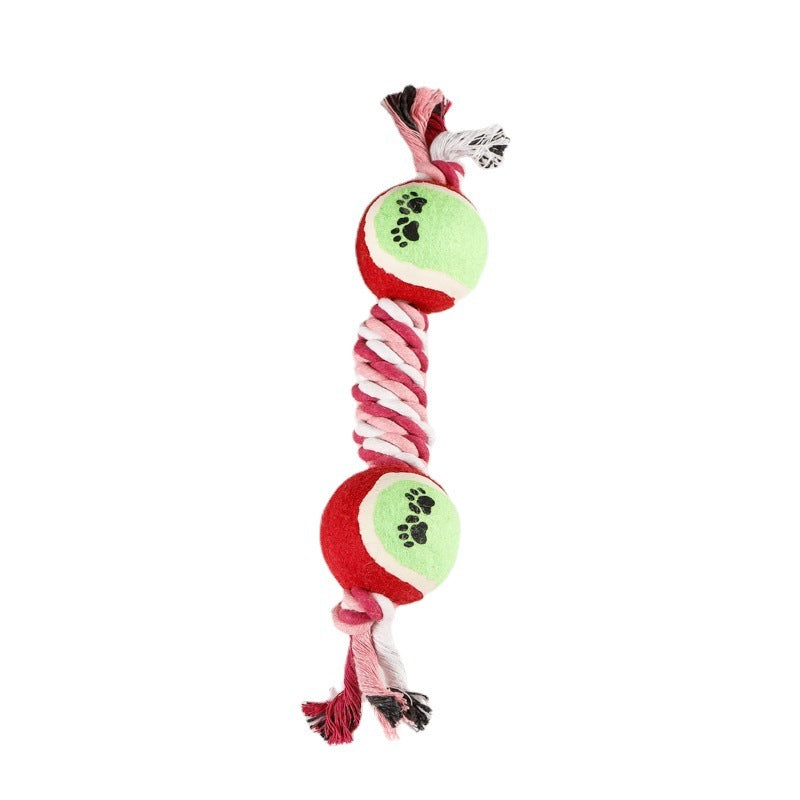 Medium & Large Puppy Bite-Resistant Molar Toy - With Tennis Cotton String for Playtime