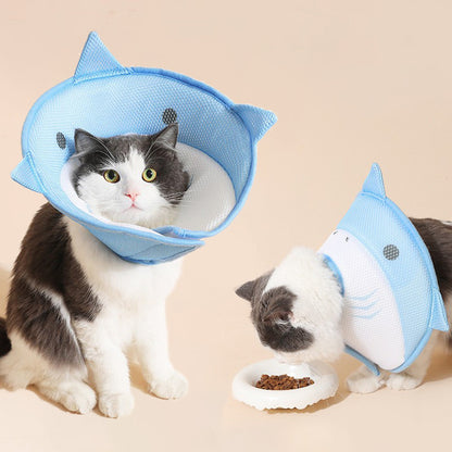 Soft Cat Recovery Collar - Nonwoven Fabric Elizabethan Collar for Wound Healing