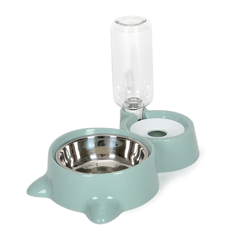 Automatic Pet Water & Food Bowl - Gravity Dispenser for Cats & Dogs