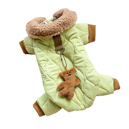 Extra-Thick Toy Bear Pet Outfit with Hanging Straps – Cozy and Cute for Dogs & Cats