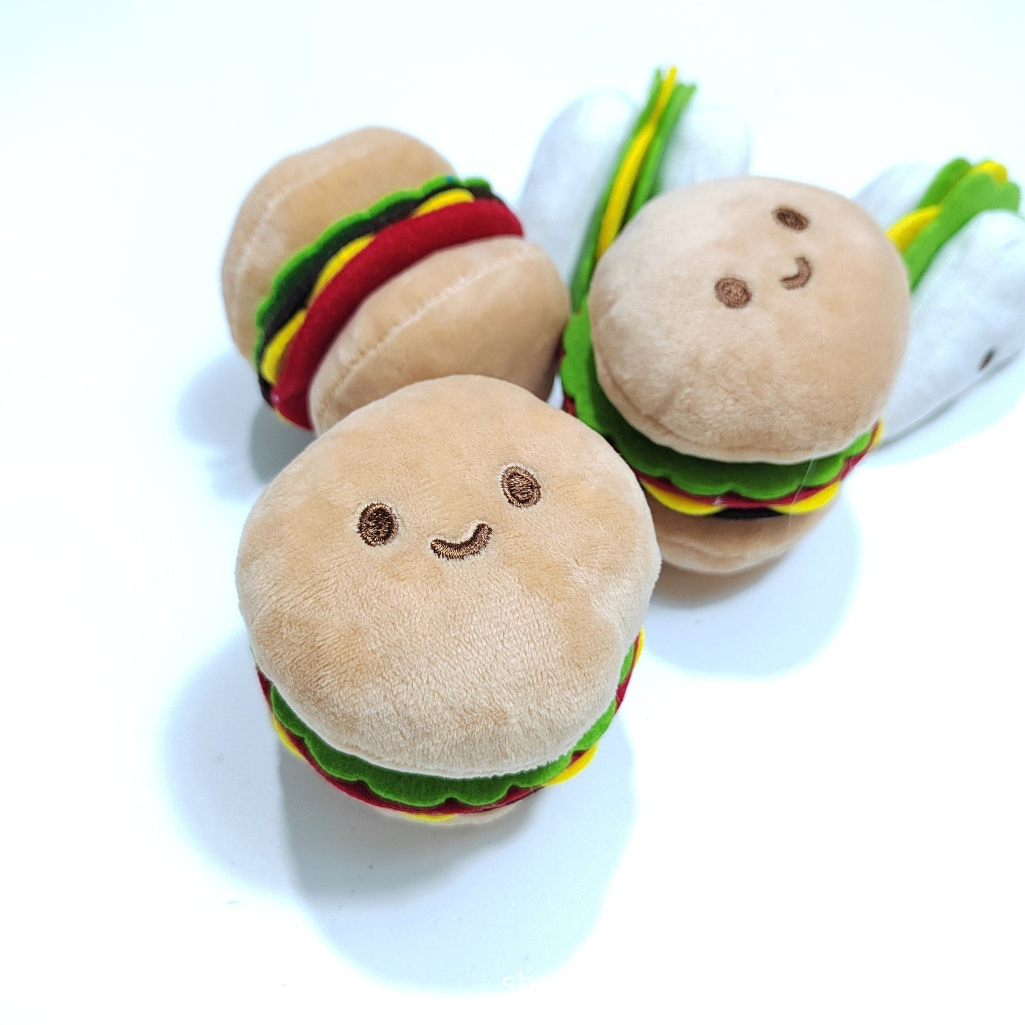 Juguete para mascotas en forma de hamburguesa - chirriante y diversión para el tiempo de juego