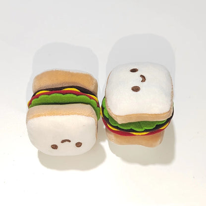 Juguete para mascotas en forma de hamburguesa - chirriante y diversión para el tiempo de juego