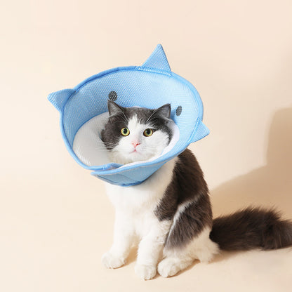 Soft Cat Recovery Collar - Nonwoven Fabric Elizabethan Collar for Wound Healing