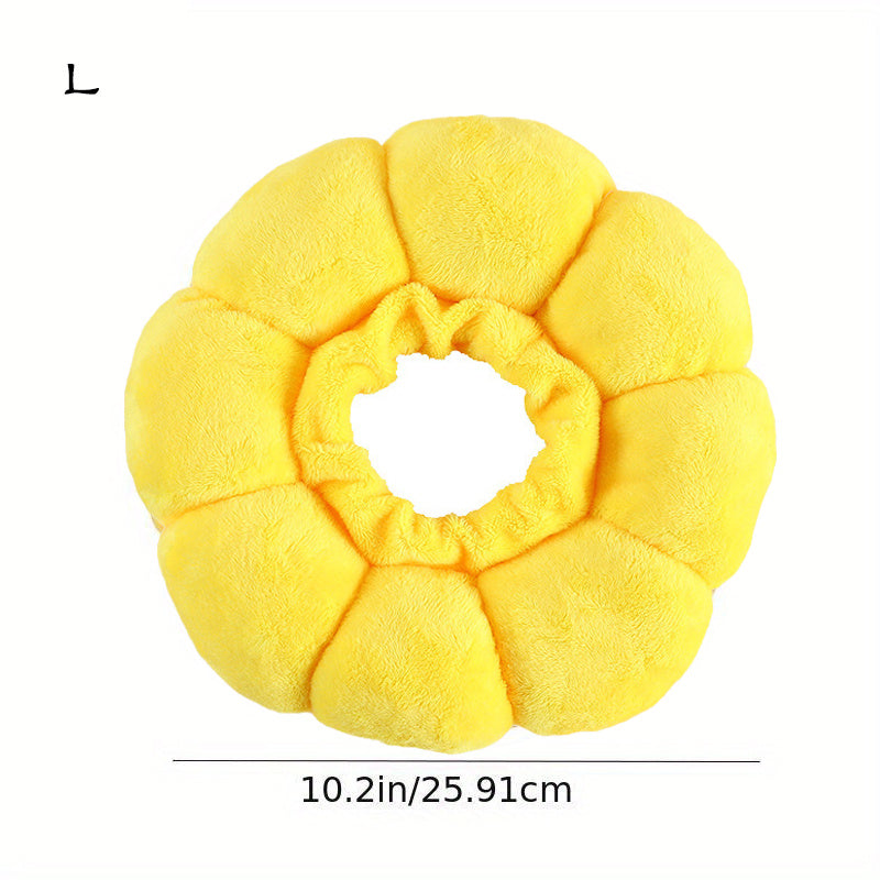 小型ペット用ひまわりリカバリーカラー - 調整可能なEカラーで癒しのために