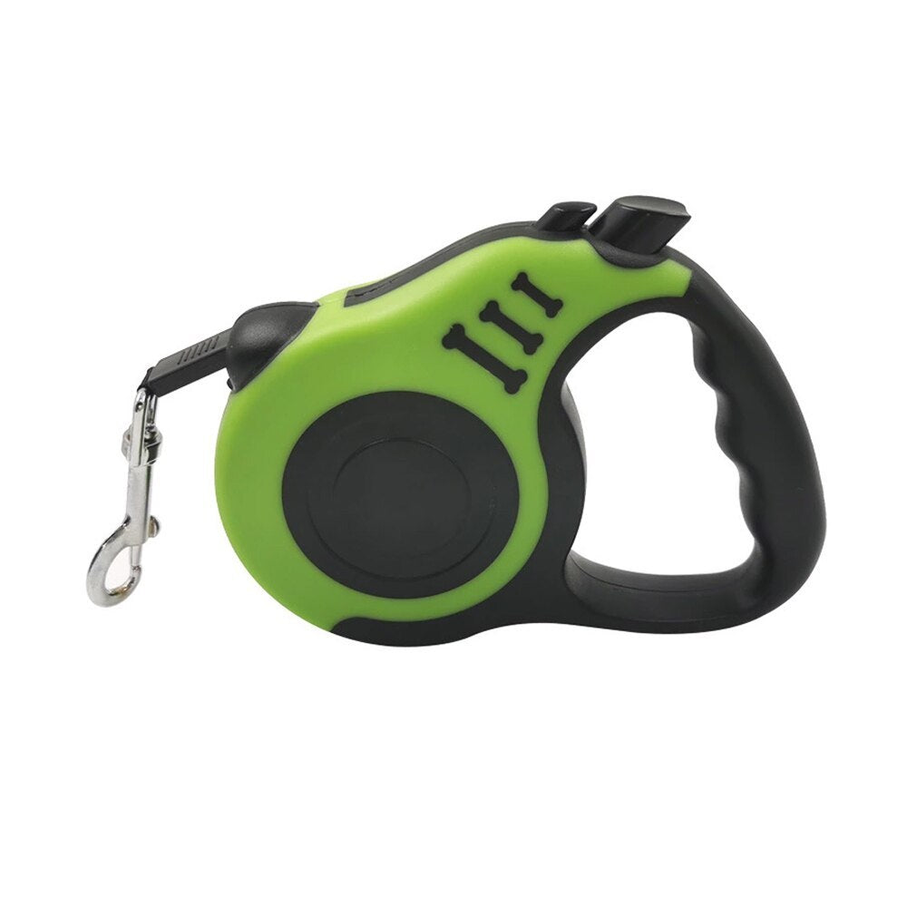 Durable 3m & 5m Retractable Dog Leash - Nylon Lead for Walking & Running