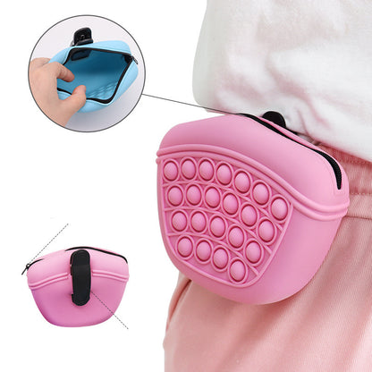 Silicone Dog Treat Pouch - Portable Training Waist Bag for Snacks & Rewards