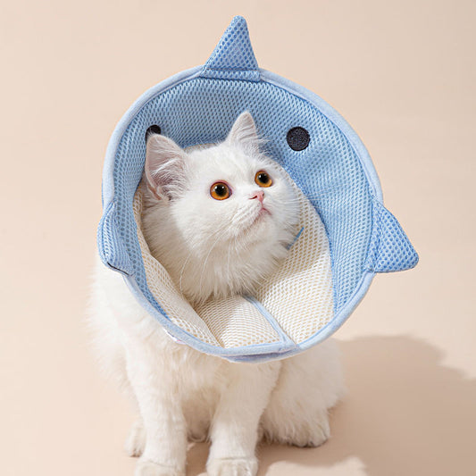 Soft Cat Recovery Collar - Nonwoven Fabric Elizabethan Collar for Wound Healing