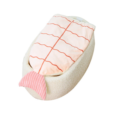 Sushi-Style Pet Bed – Warm, Removable, All-Season Dog & Cat Mattress