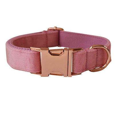 Luxe Goose Down Dog Collar – Rose Gold Buckle