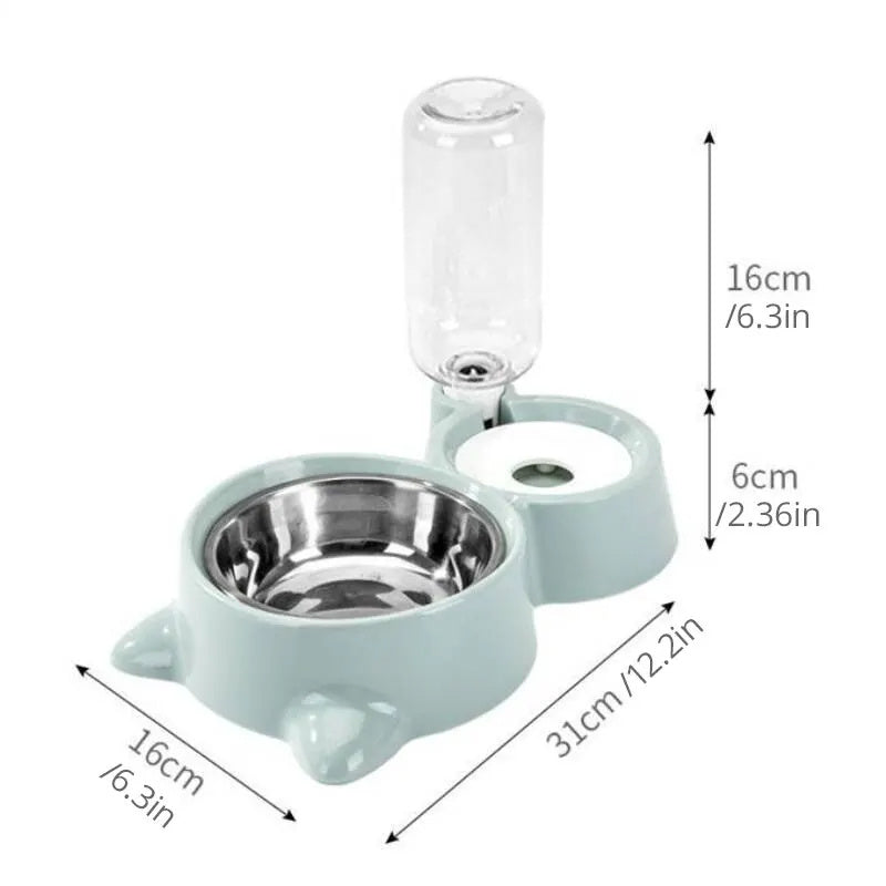 Automatic Pet Water & Food Bowl - Gravity Dispenser for Cats & Dogs