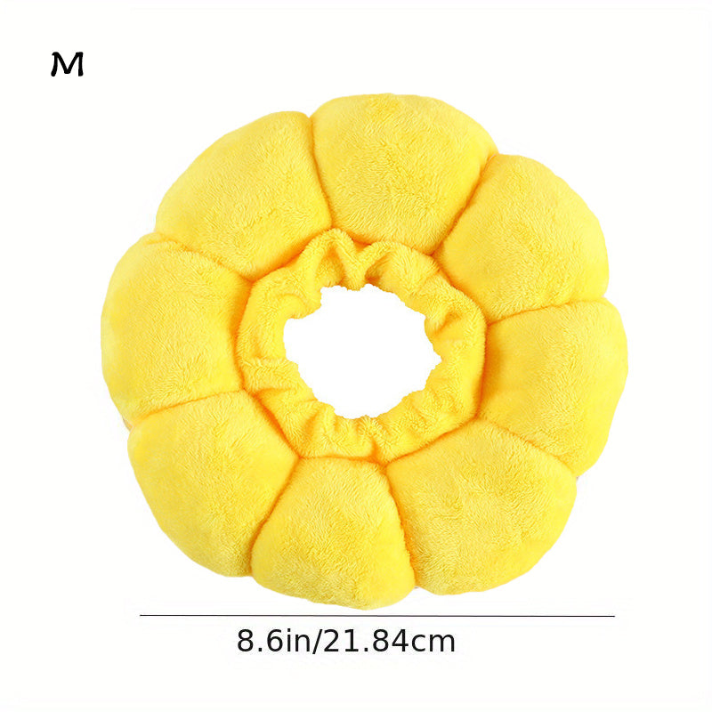 小型ペット用ひまわりリカバリーカラー - 調整可能なEカラーで癒しのために