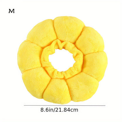 小型ペット用ひまわりリカバリーカラー - 調整可能なEカラーで癒しのために