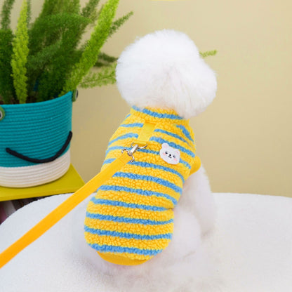 Cozy Striped Bear Pet Sweater - Warm & Adorable