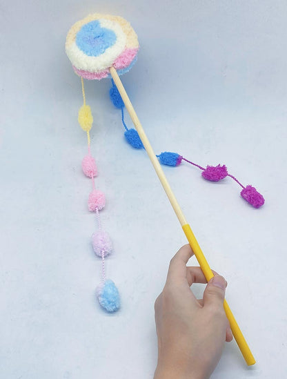 Funny Velvet Lollipop-Shaped Cat Toy - Interactive, Soft & Teething-Friendly