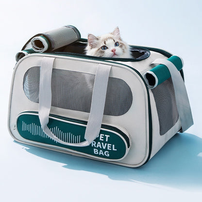 Portador de mascotas plegable de lados suaves: bolsa de viaje aprobada por la aerolínea para perros y gatos