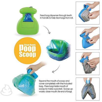 Foldable Pet Pooper Scooper - Portable & Heavy-Duty Dog Waste Cleaner