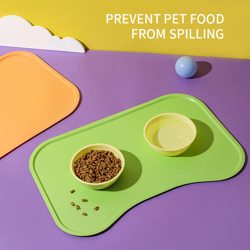 Waterproof Dog Food Mat - Non-Slip Silicone Mat for Food & Water