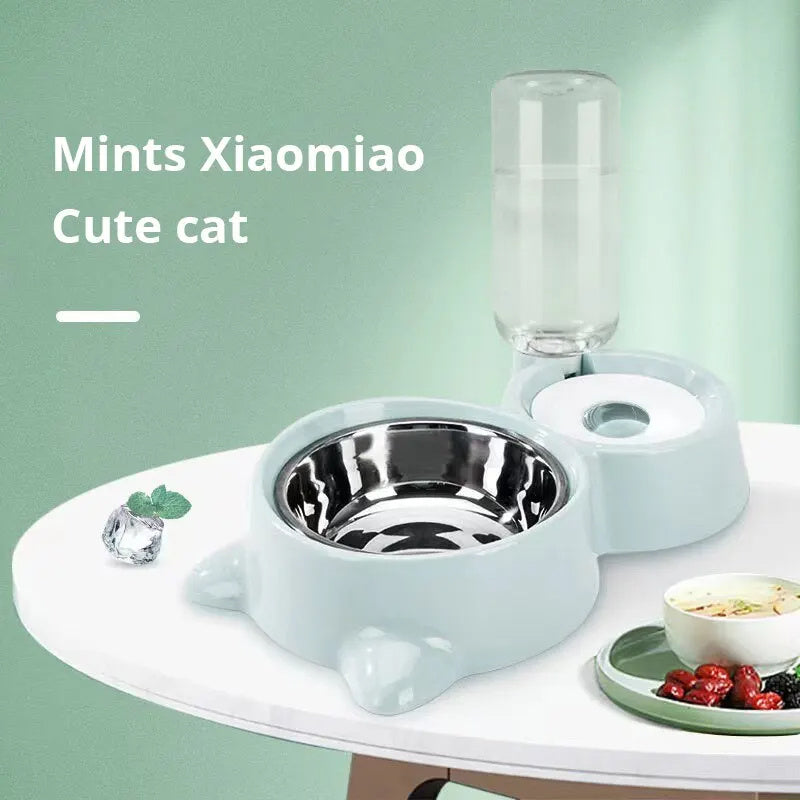 Automatic Pet Water & Food Bowl - Gravity Dispenser for Cats & Dogs