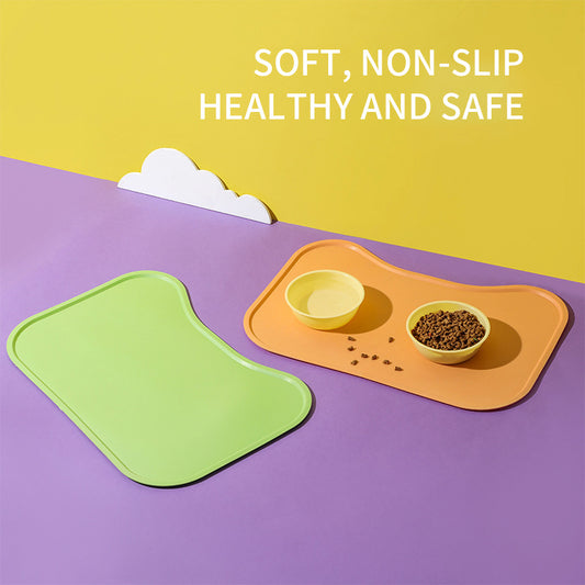 Waterproof Dog Food Mat - Non-Slip Silicone Mat for Food & Water