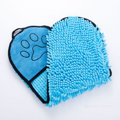 Super Absorbent Dog & Cat Microfiber Bath Towel - Quick-Drying Pet Bathrobe