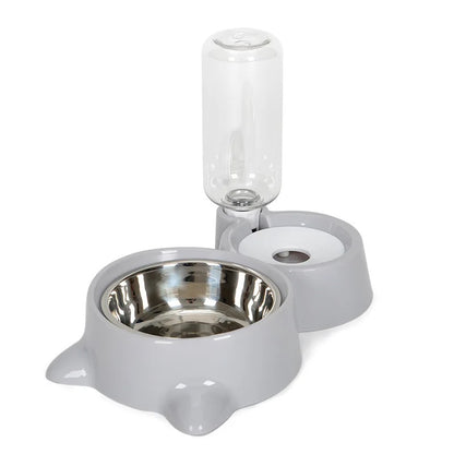 Automatic Pet Water & Food Bowl - Gravity Dispenser for Cats & Dogs