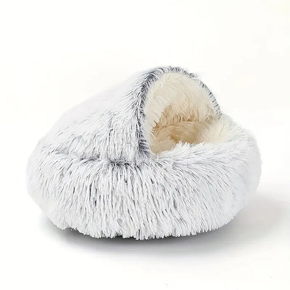 Luxurious Luxious Laveus Round Cat Bed - suave, semicerrado y acogedor para la comodidad de invierno