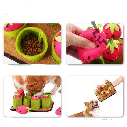 Strawberries & Fun Pet Juguete - Toy de comida para perros y gatos