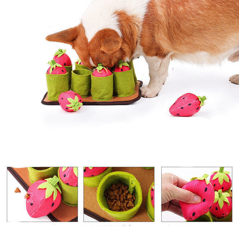 Strawberries & Fun Pet Juguete - Toy de comida para perros y gatos