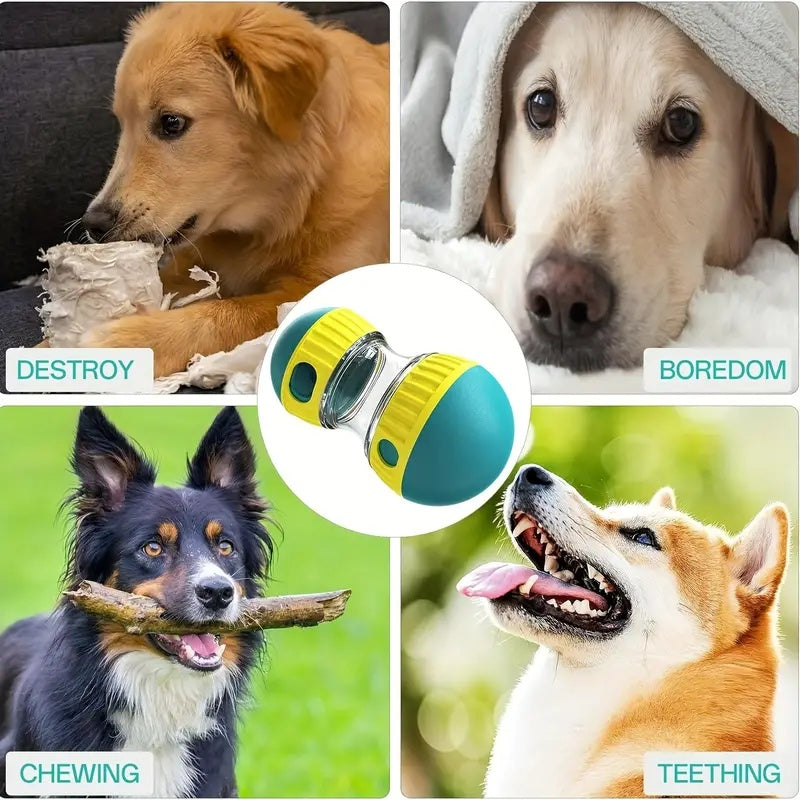 Toy de dispensador de trato ajustable para perros: alimentador lento interactivo y estimulador de IQ