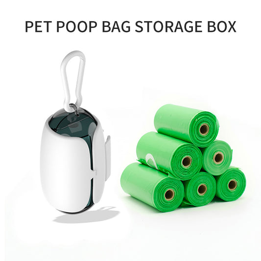 Dispensador de bolsas de caca de perro de cápsula espacial - bolsas biodegradables con accesorio con correa