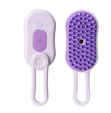 3-in-1 Electric Steam Pet Grooming Brush for Cats & Dogs - Massage, Hair Removal & Spray Function